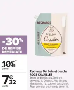 Carrefour Recharge gel bain et douche roge cavailles offre