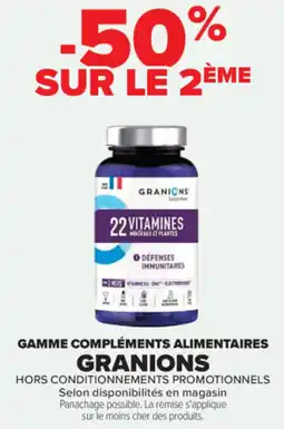 Carrefour Gamme compléments alimentaires granions offre