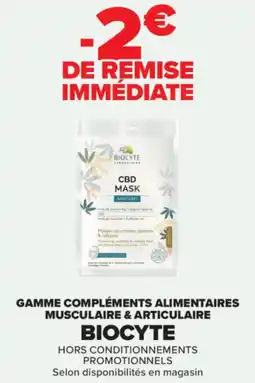 Carrefour Gamme compléments alimentaires musculaire & articulaire biocyte offre