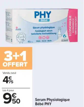 Carrefour Serum physiologique bébé phy offre