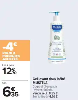Carrefour Gel lavant doux bébé mustela offre