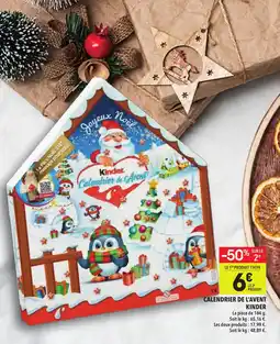 Supeco Calendrier de l'avent kinder offre