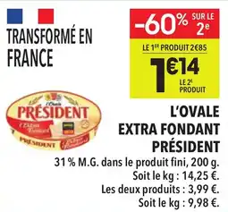 Supeco L'ovale extra fondant président offre