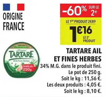 Tartare ail et fines herbes