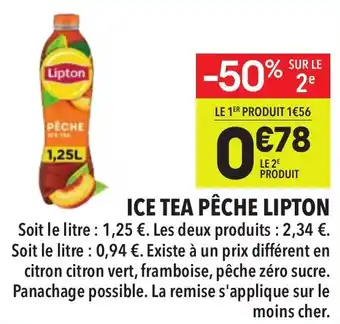 Supeco Ice tea pêche lipton offre
