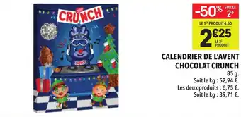 Supeco Calendrier de l'avent chocolat crunch offre