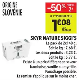 Supeco Skyr nature siggi's offre