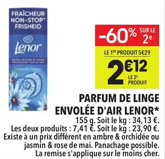 Supeco Parfum de linge envolée d'air lenor offre