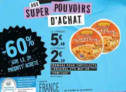 E.Leclerc Express Fromage pour tartiflette l'original 27% mat. gr. ermitage offre