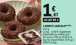 E.Leclerc Express 4 donuts chocolat offre