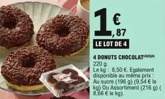 E.Leclerc Express 4 donuts chocolat offre
