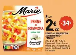 E.Leclerc Express Penne au gorgonzola jambon fumé marie offre