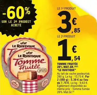 E.Leclerc Express Tomme fruitée 28% mat.gr. le rustique offre
