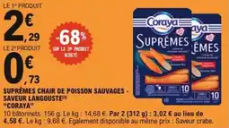 E.Leclerc Express Suprêmes chair de poisson sauvages saveur langouste coraya offre