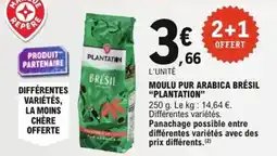 E.Leclerc Express Moulu pur arabica brésil plantation offre