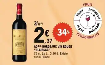 E.Leclerc Express Aop bordeaux vin rouge blaissac offre
