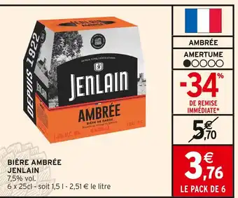 Intermarché JENLAIN Bière Ambrée offre