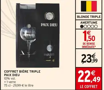 Intermarché PAIX DIEU Coffret bière triple offre