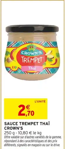 Intermarché Crown's Sauce Trempet Thaï offre