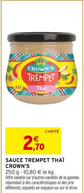 Intermarché Crown's Sauce Trempet Thaï offre