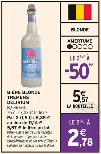 Intermarché DELIRIUM Bière Blonde offre
