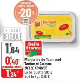G20 Margarine de toumesol tartine et cuisson belle france offre
