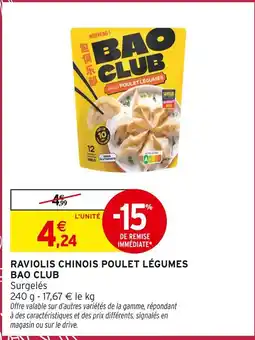 Intermarché Express BAO CLUB Raviolis Chinois Poulet Légumes offre