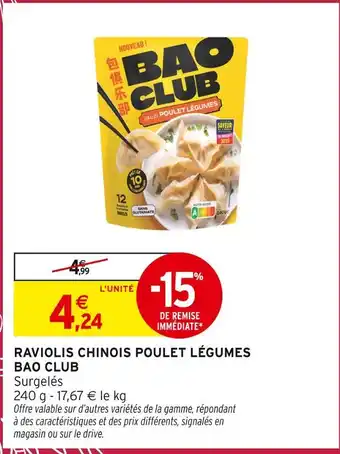 Intermarché Express BAO CLUB Raviolis Chinois Poulet Légumes offre