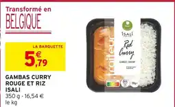 Intermarché Express ISALI Gambas Curry Rouge et Riz offre