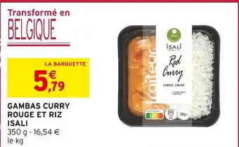 Intermarché Express ISALI Gambas Curry Rouge et Riz offre