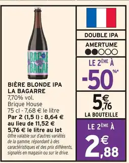 Intermarché LA BAGARRE Bière blonde IPA offre