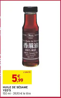 Intermarché Express YEO'S Huile de Sésame offre