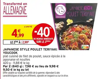 Intermarché Express YOUCOOK Japanese Style Poulet Teriyaki offre
