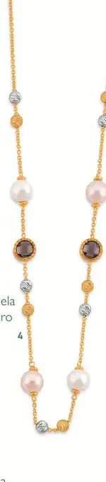 E.Leclerc collier perles de cultures et cristaux de synthèse offre