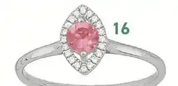 E.Leclerc bague tourmaline rose et diamants 0,05 ct offre