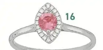 E.Leclerc bague tourmaline rose et diamants 0,05 ct offre