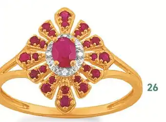 E.Leclerc Bague rubis et diamants offre
