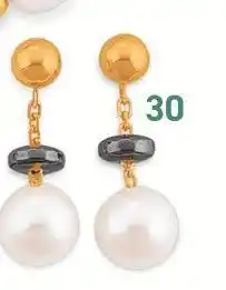 E.Leclerc boucles perle de culture et hématite offre