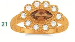 E.Leclerc Bague en plaqué or et oxydes de zirconium offre