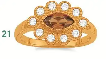 E.Leclerc Bague en plaqué or et oxydes de zirconium offre