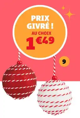 Gifi Boule de noël ruban torsadé à suspendre offre