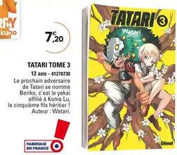 JouéClub Glénat Tatari Tome 3 offre