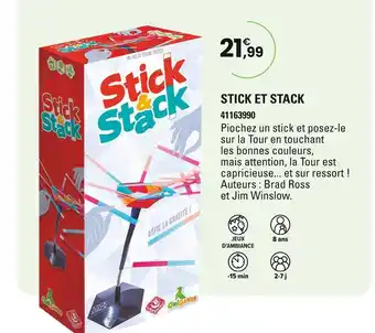 JouéClub Stick et Stack offre
