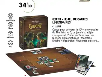 JouéClub GXENT - LE JEU DE CARTES LÉGENDAIRES offre