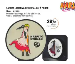 JouéClub Naruto Luminaire mural ou à poser offre