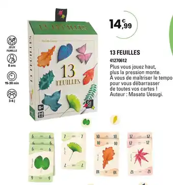JouéClub Gigamic 13 Feuilles offre