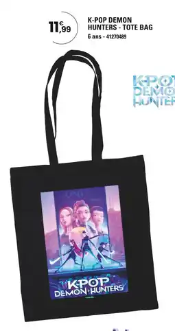 JouéClub K-pop demon hunters - tote bag offre