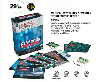 JouéClub IELLO Medical Mysteries New York : Services d'urgences offre
