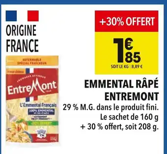 Supeco Entremont Emmental Râpé offre