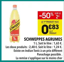 Supeco Schweppes Schweppes agrumes offre